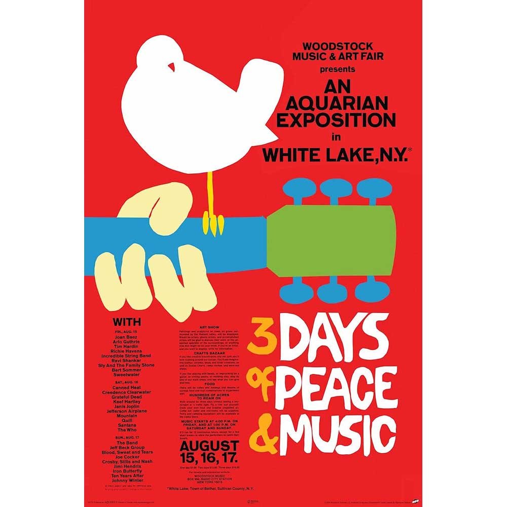WOODSTOCK ウッドストック (映画公開 55周年 ) - Red / ポスター - PGS